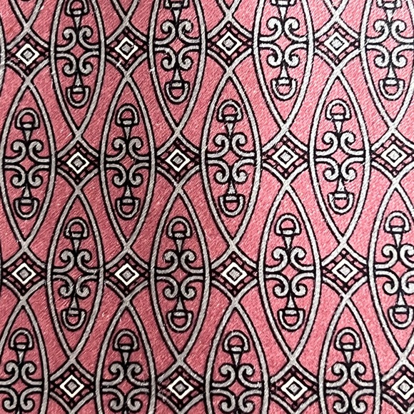 NEW RARE CHRISTIAN DIOR PINK SILK PRINT TIE - Picture 3 of 5